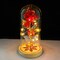 Eternal Preserved LED Rose with Butterfly in Glass Dome Décor